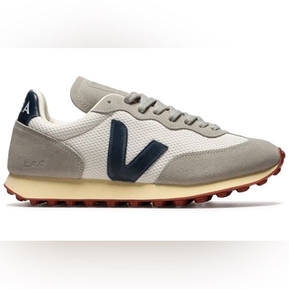 Veja Shoes - Veja Rio Branco Alveomesh Gravel Nautico Sneakers gray navy white size eight (8)